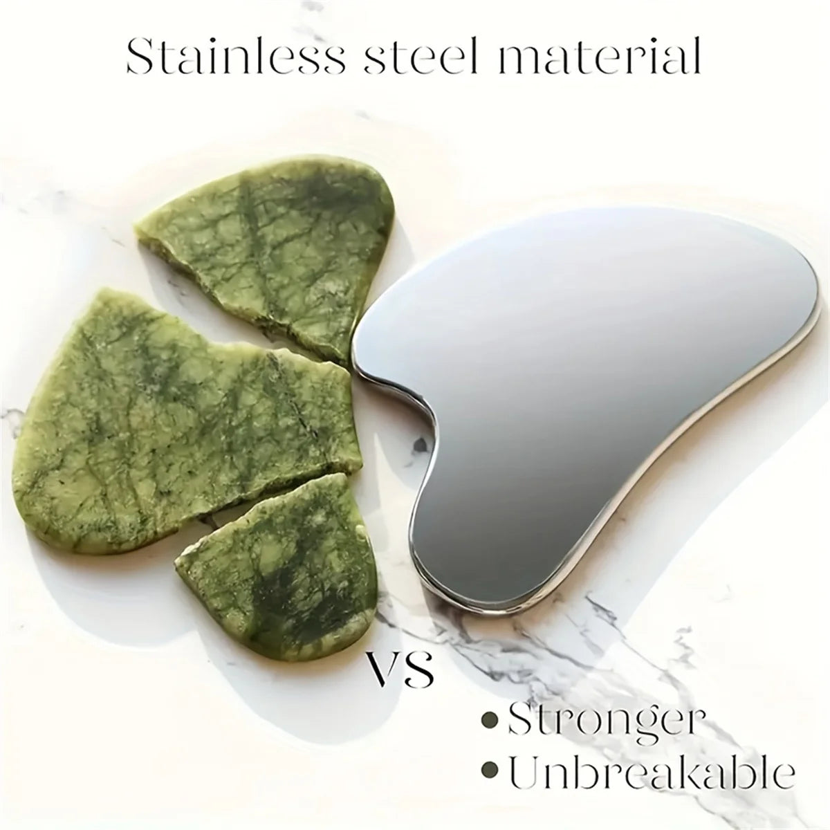 1pieces Stainless Steel GuaSha Massage Tool Gua Sha Board Beauty Skin Care Facial Tool Natural Universal Facial Silver Metal