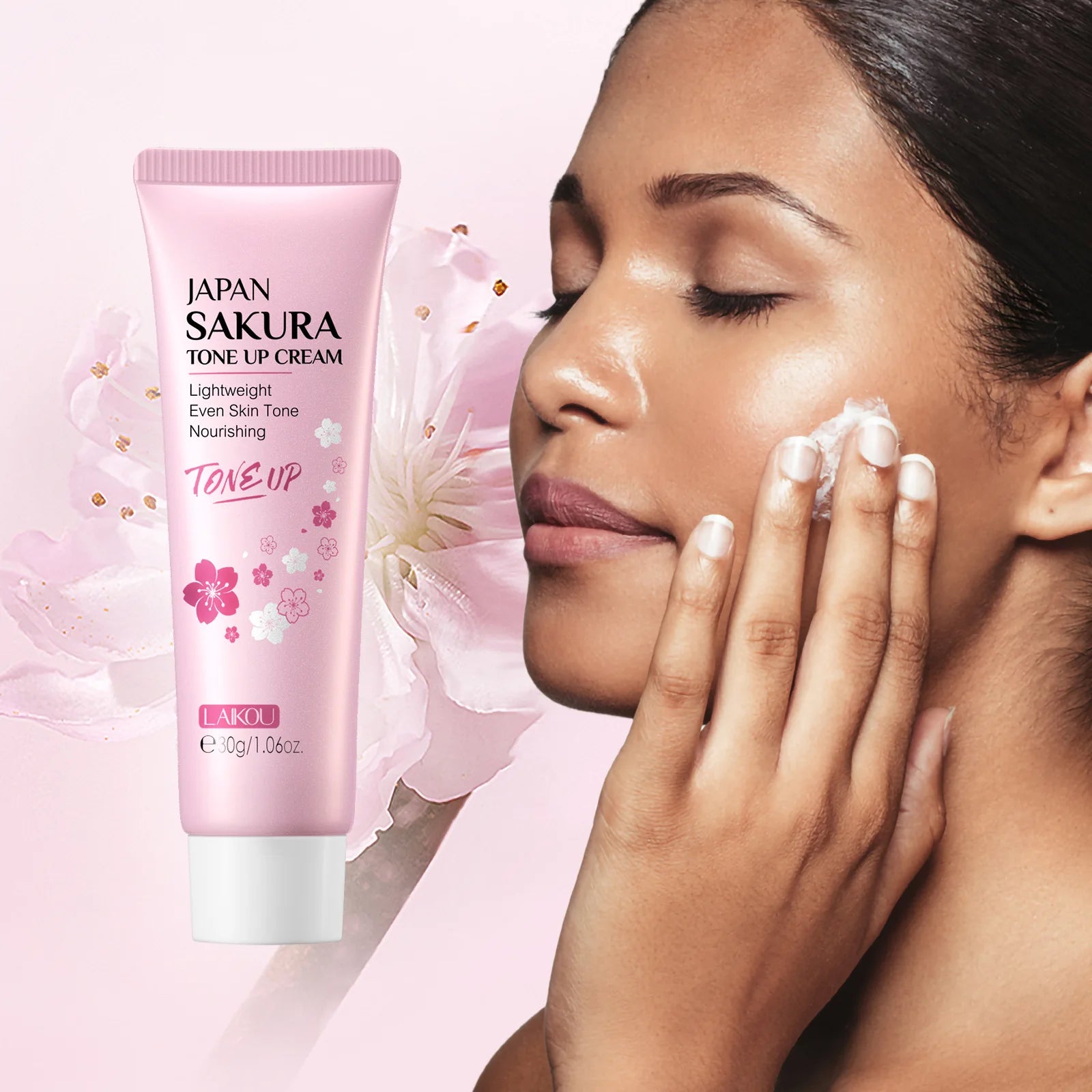 SAKURA Skincare Set Complete Facial Care Including Eye Cream, Cleanser, Facial Oil, Lip Mask, PeelOff Mask Moisturizing For ALL
