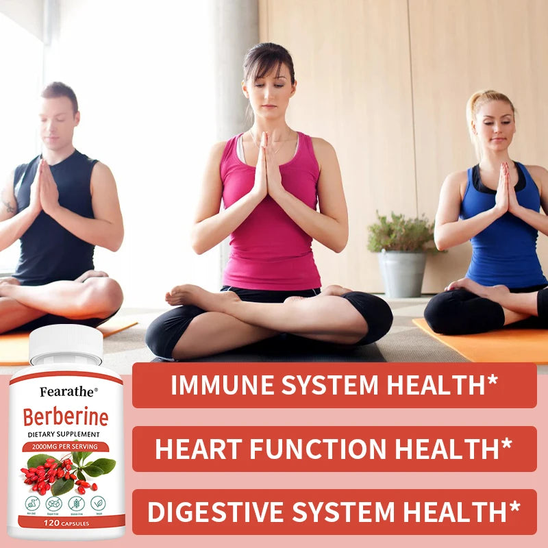 Berberine Capsules 2000mg - Cardiovascular and Digestive Health,Balance Liver Health Digestion,Non-GMO