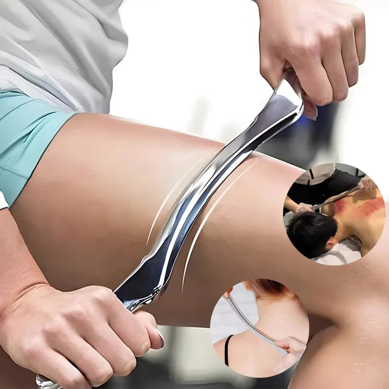 Gua Sha Scraping Massage For Large Muscles Soft Tissue Stainless Steel Tool Deep Tissue Release Therapye Myofascial Massagers