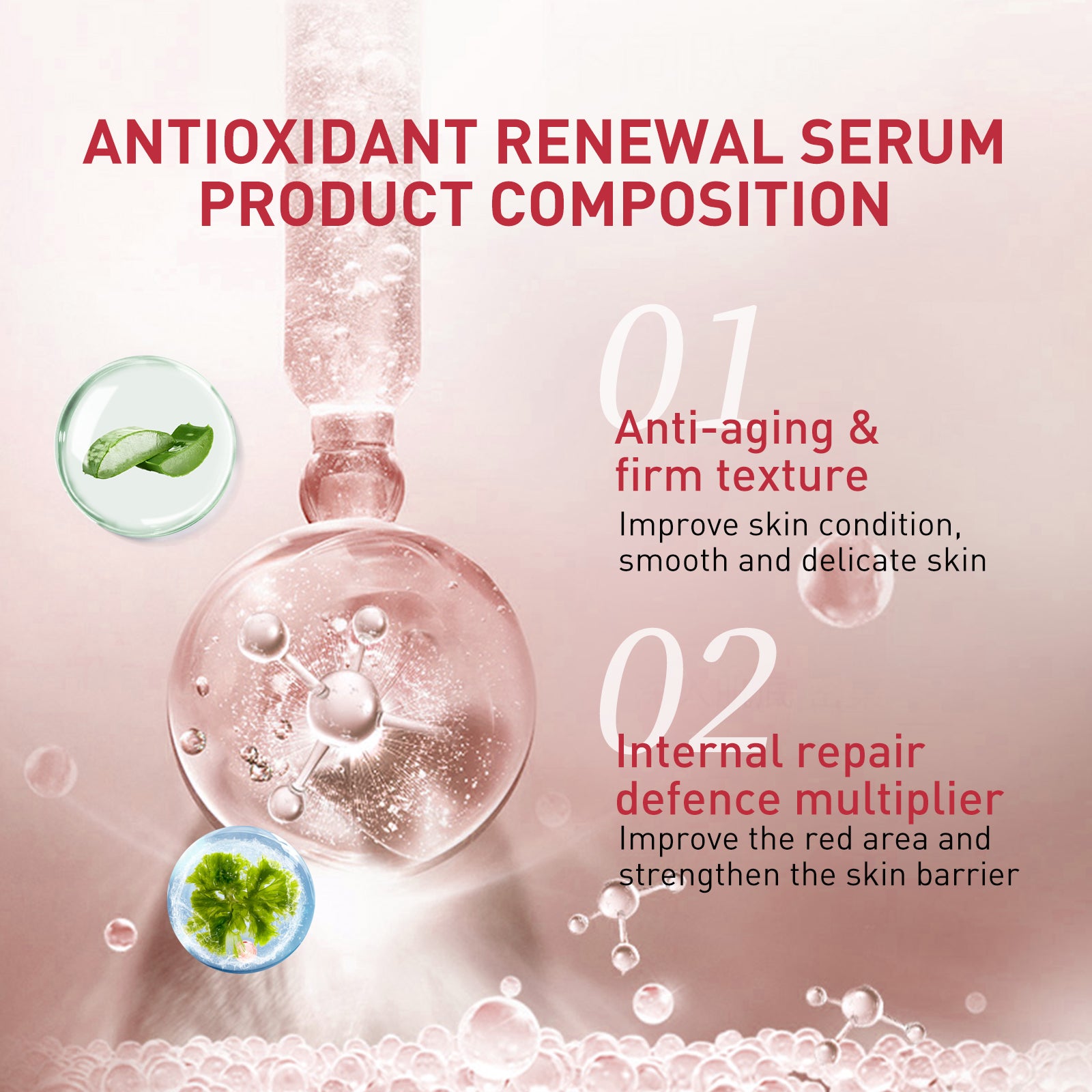 West&amp;Month Antioxidant Renewal Serum, Tighten Facial Skin, Lighten Lines, Moisturize And Prevent Aging Serum