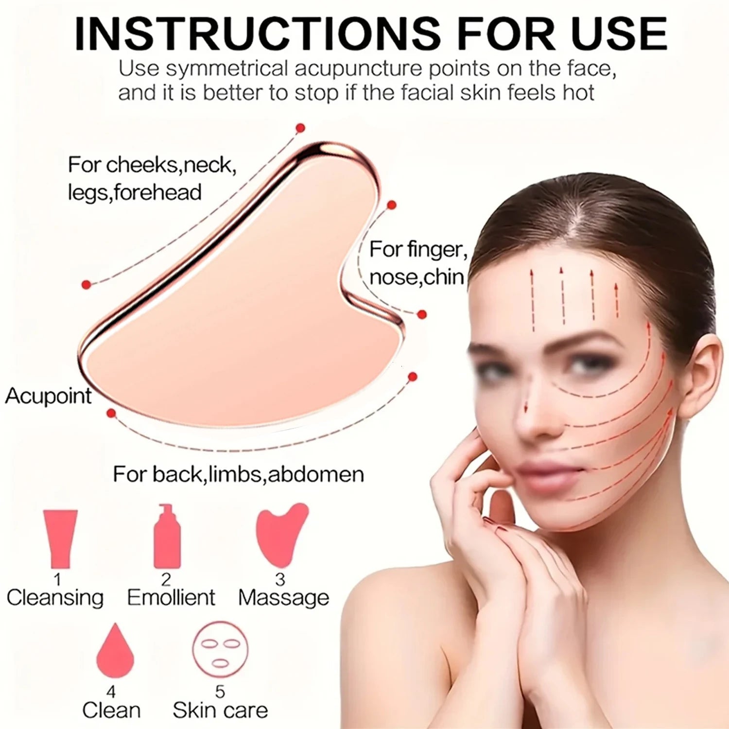 Face &amp; Jawline Shaper Massager Gua Sha Tool