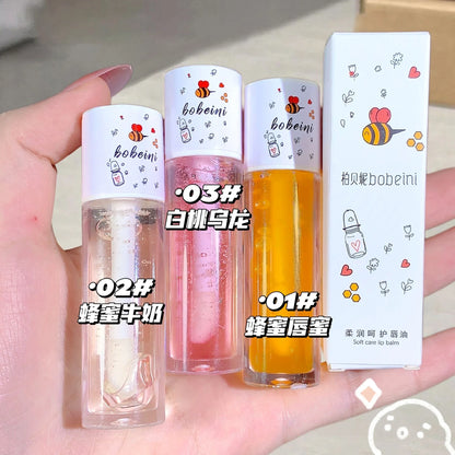 Moisturizing &amp; Long-Lasting Hydrating Peach Honey Lip Oil