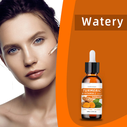 Turmeric &amp; Vitamin C Serum: Deep hydration, evens tone, unisex. Firms skin, all skin types, hypoallergenic. travel-friendly