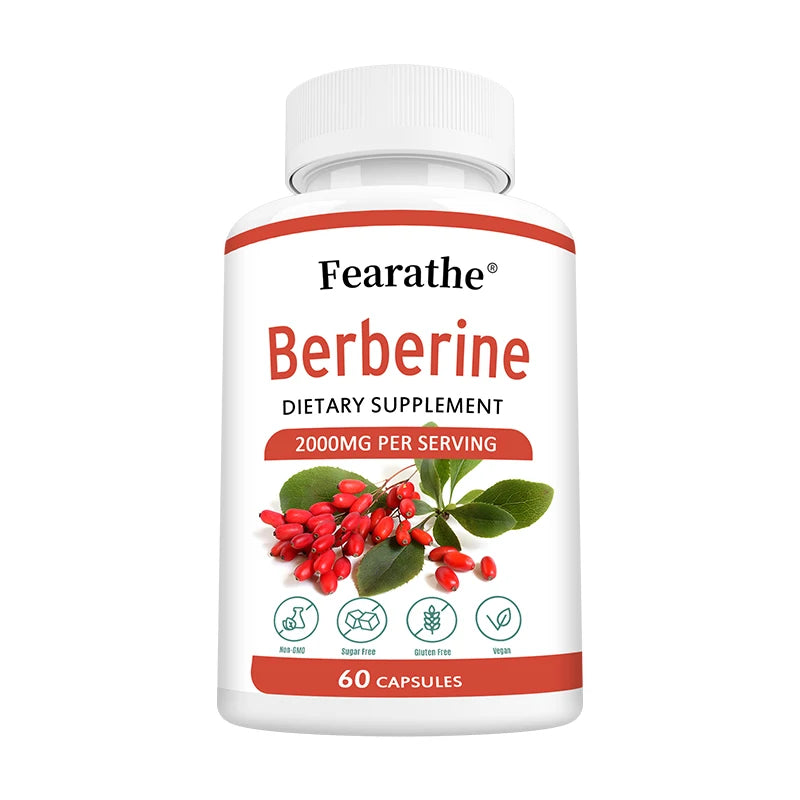Berberine Capsules 2000mg  - Cardiovascular and Digestive Health,Balance Liver Health Digestion,Non-GMO