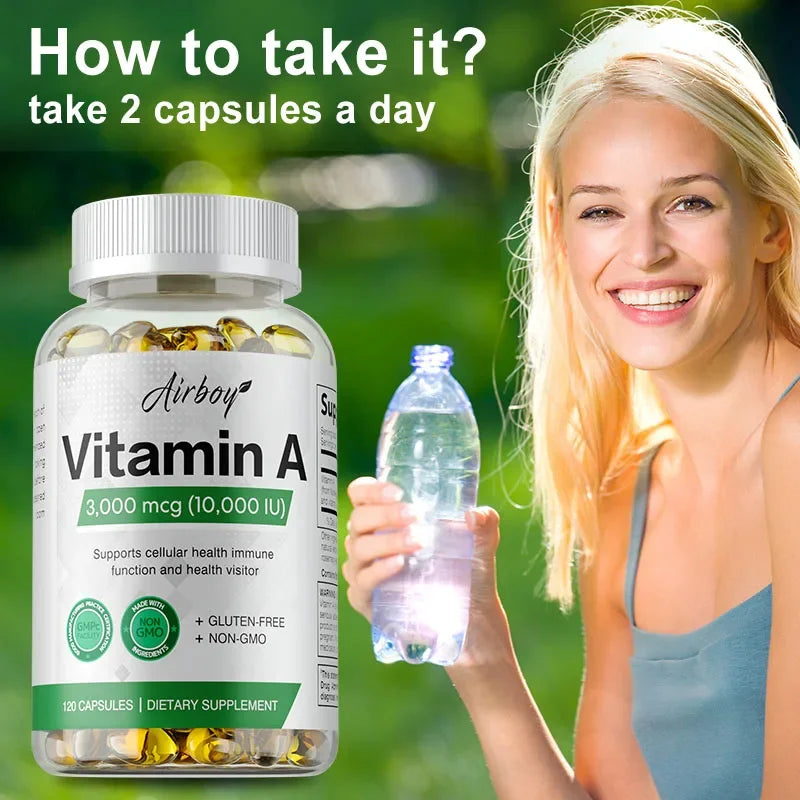 Vitamin A - Immune System &amp; Reproductive Function, Supports Healthy Skin &amp; Eyes, Antioxidant Activity