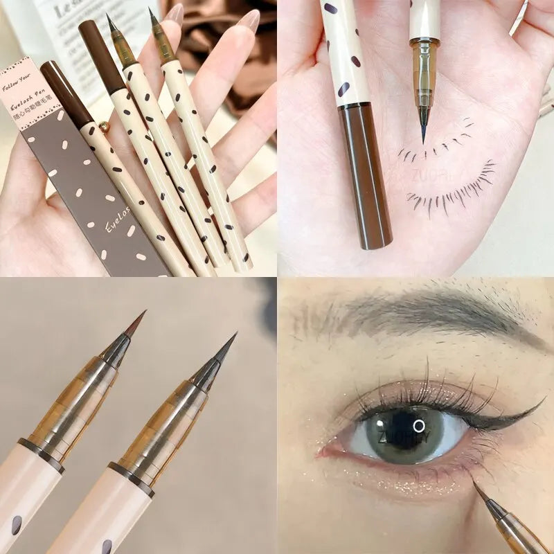 Eyelash Pencil Long Lasting Waterproof Perspirant Resistant Fine Head Non Smudging Eyelash Laying Silkworm Liquid Eyeliner