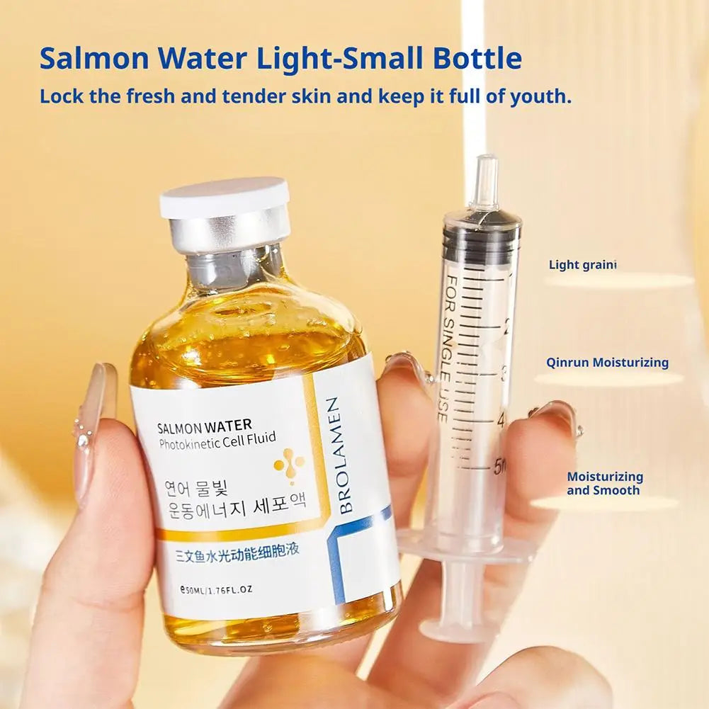 Skin Rejuvenation Essence Korean Salmon Wrinkle Serum Strengthen Skin Barrier Function 24 Hours Continuous Hydration Fiming Care
