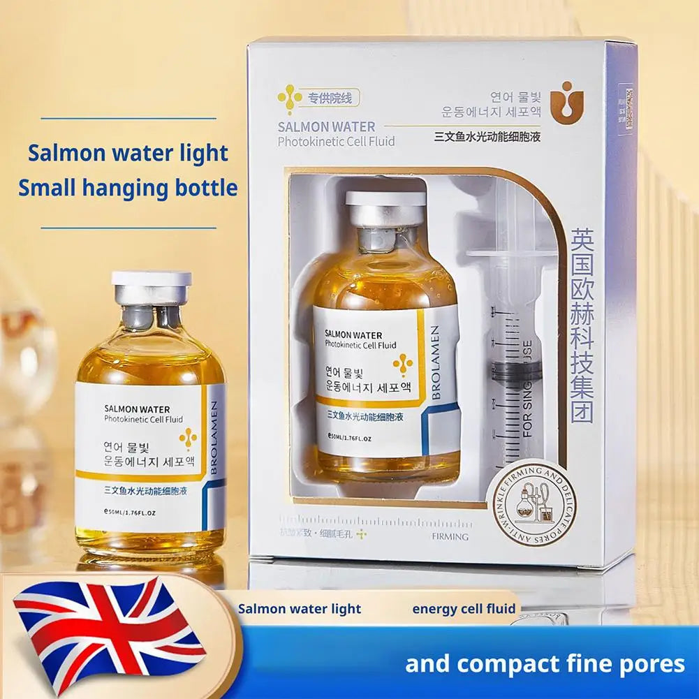 Skin Rejuvenation Essence Korean Salmon Wrinkle Serum Strengthen Skin Barrier Function 24 Hours Continuous Hydration Fiming Care