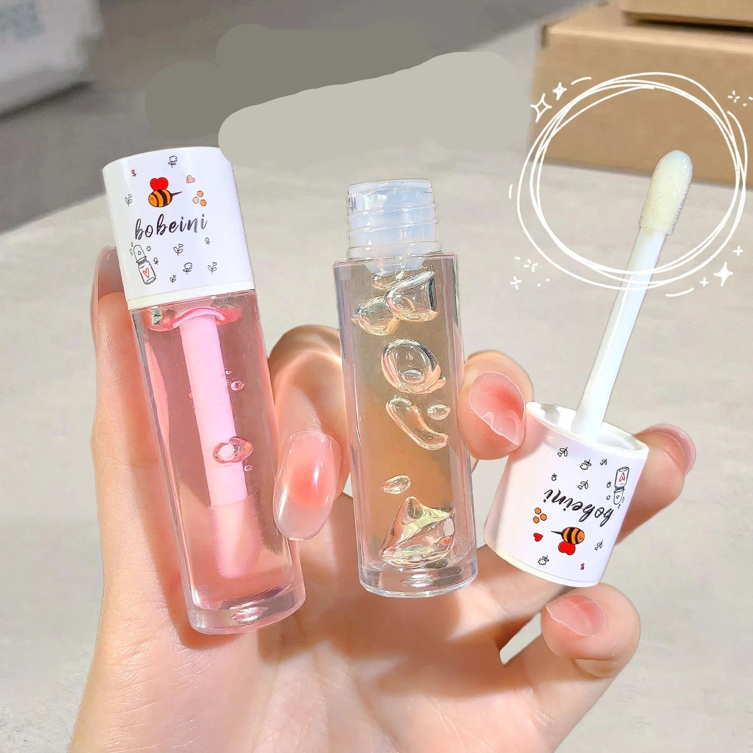 Moisturizing &amp; Long-Lasting Hydrating Peach Honey Lip Oil