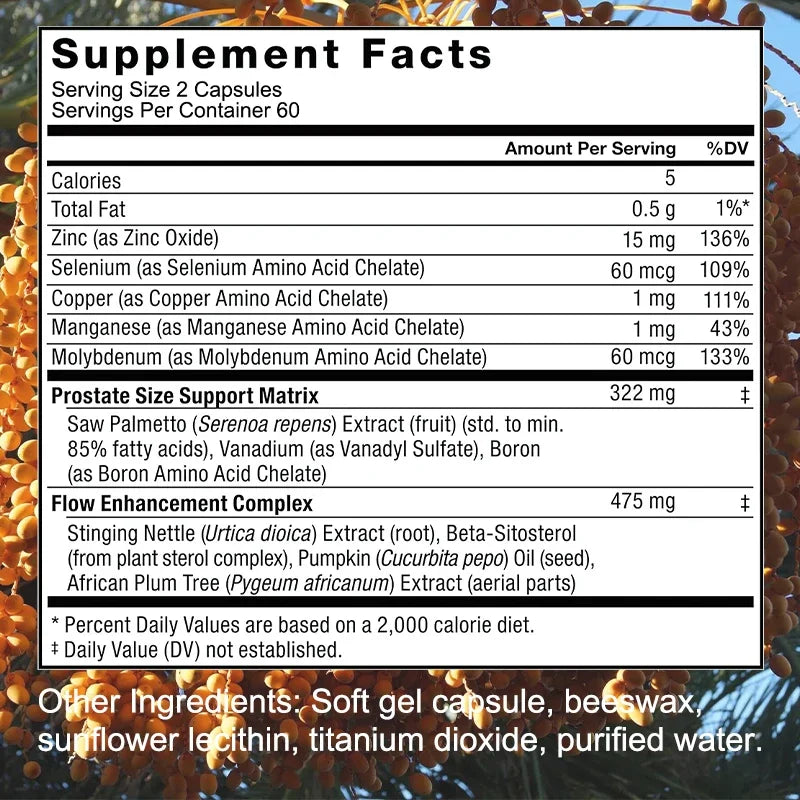 Saw Palmetto Sitosterol Capsules for Men&