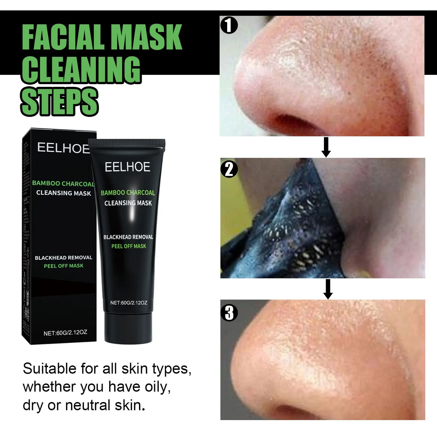 Bamboo Charcoal Blackhead Remover Mask