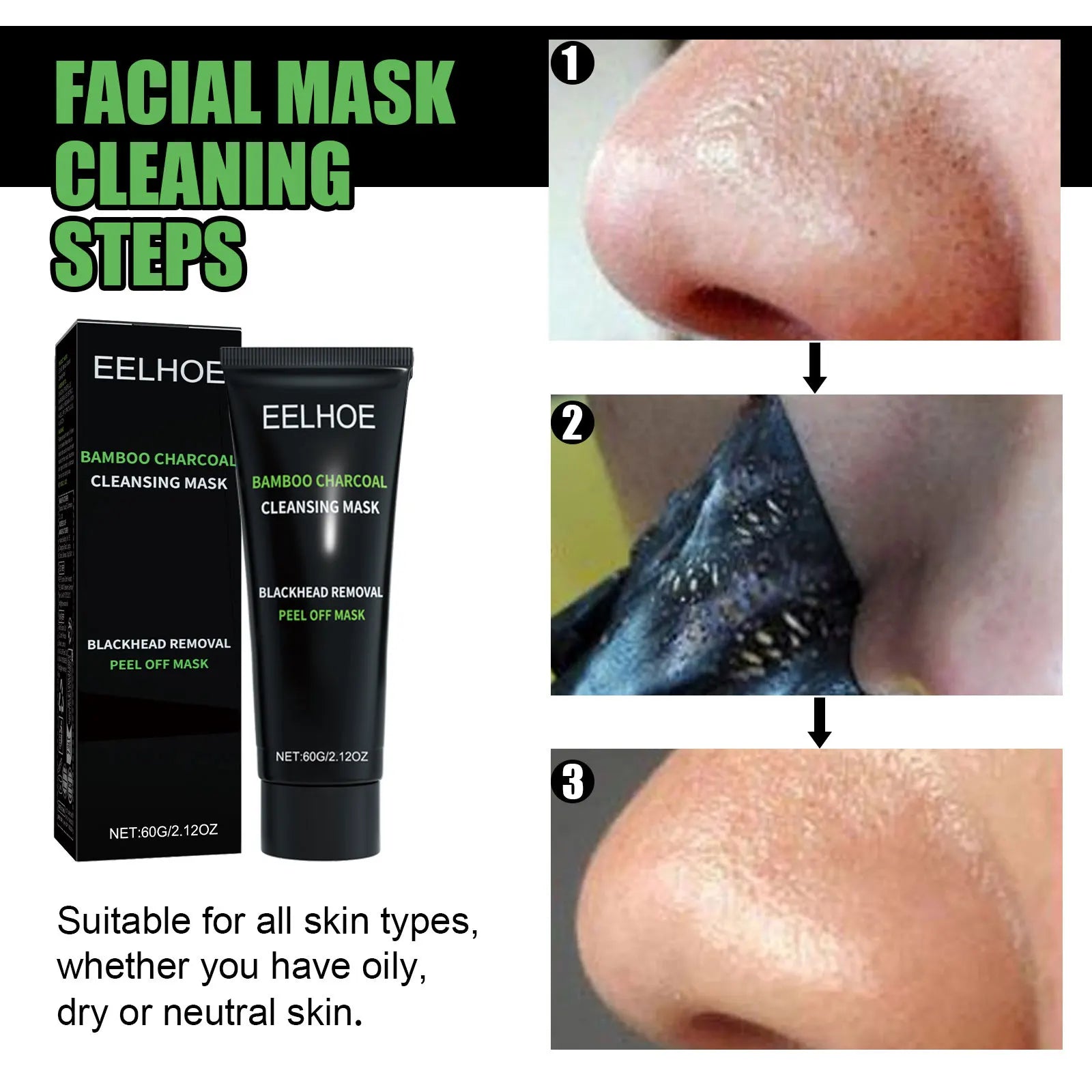 Bamboo Charcoal Blackhead Remover Mask