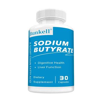 Sodium Butyrate Gut Health Supplement - Helps Gut Health, Detox and Cleansing of The Liver, Digestive Health,120 Capsules