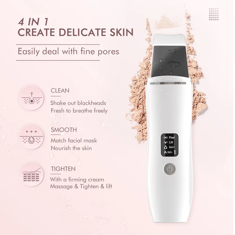 Ultrasonic Skin Scrubber Cleansing Device
