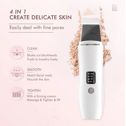 Ultrasonic Skin Scrubber Cleansing Device