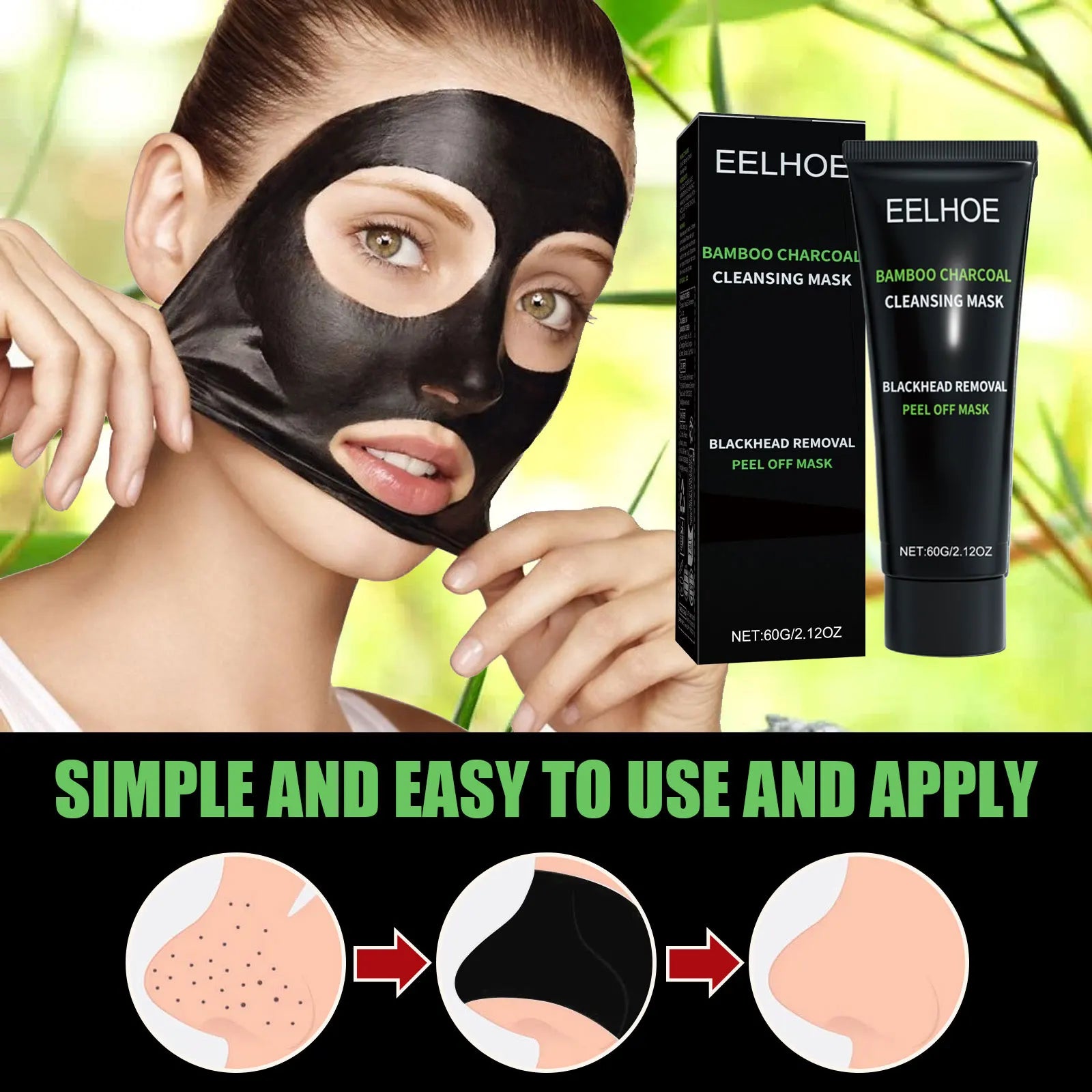 Bamboo Charcoal Blackhead Remover Mask