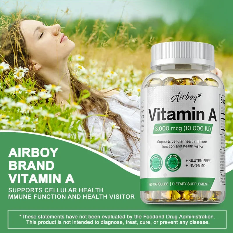 Vitamin A - Immune System &amp; Reproductive Function, Supports Healthy Skin &amp; Eyes, Antioxidant Activity