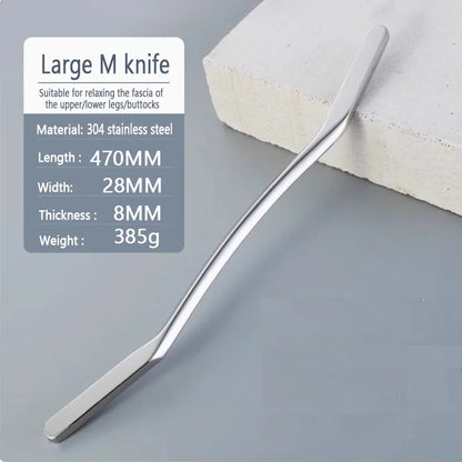 Gua Sha Scraping Massage For Large Muscles Soft Tissue Stainless Steel Tool Deep Tissue Release Therapye Myofascial Massagers