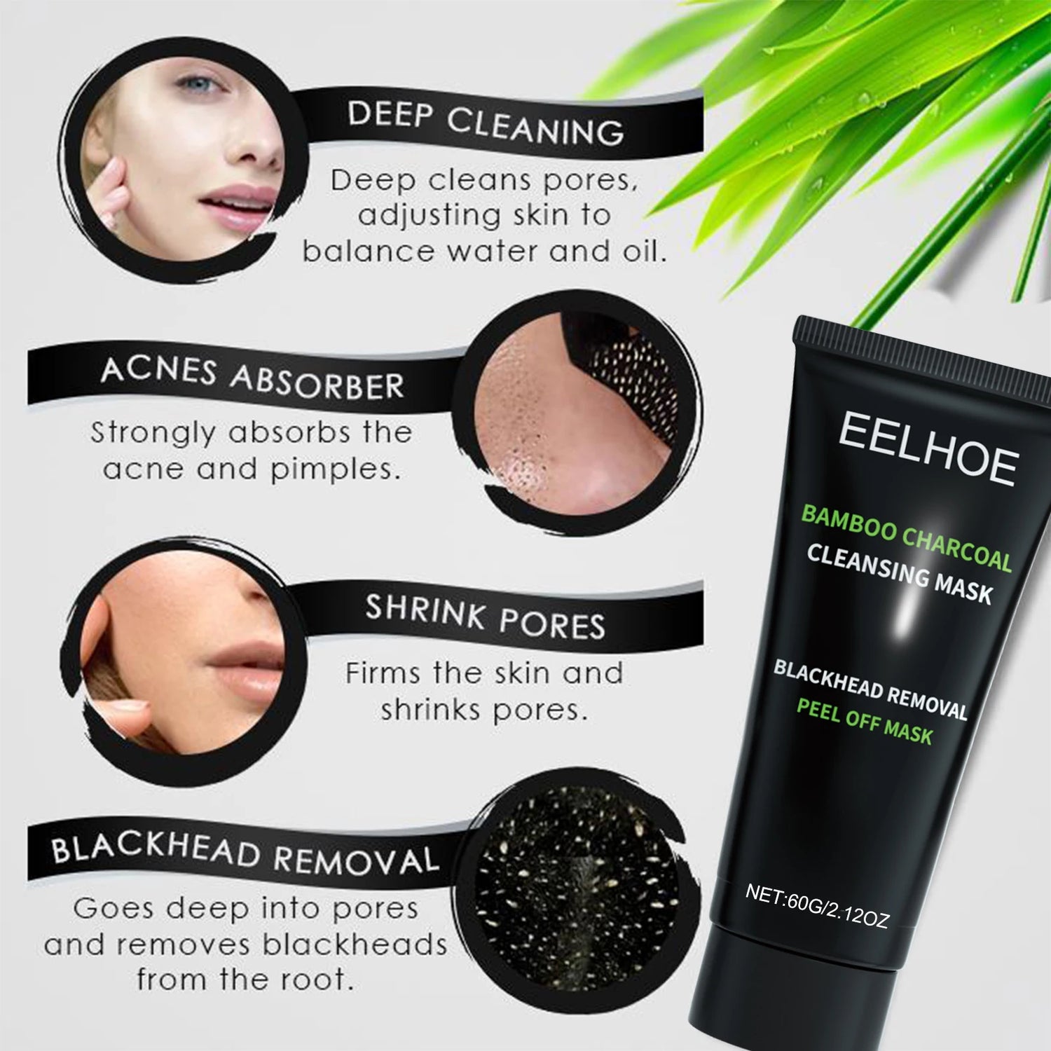 Bamboo Charcoal Blackhead Remover Mask