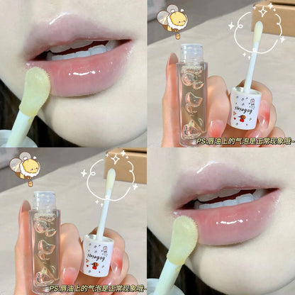 Moisturizing &amp; Long-Lasting Hydrating Peach Honey Lip Oil
