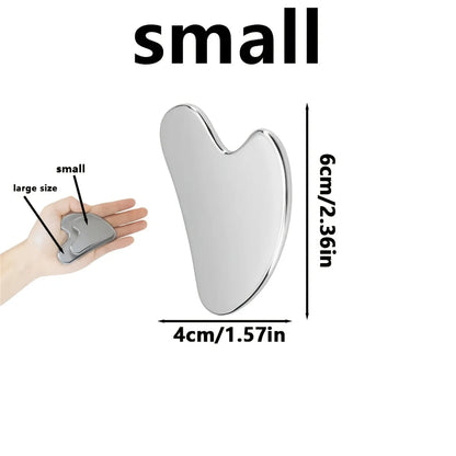 1pieces Stainless Steel GuaSha Massage Tool Gua Sha Board Beauty Skin Care Facial Tool Natural Universal Facial Silver Metal