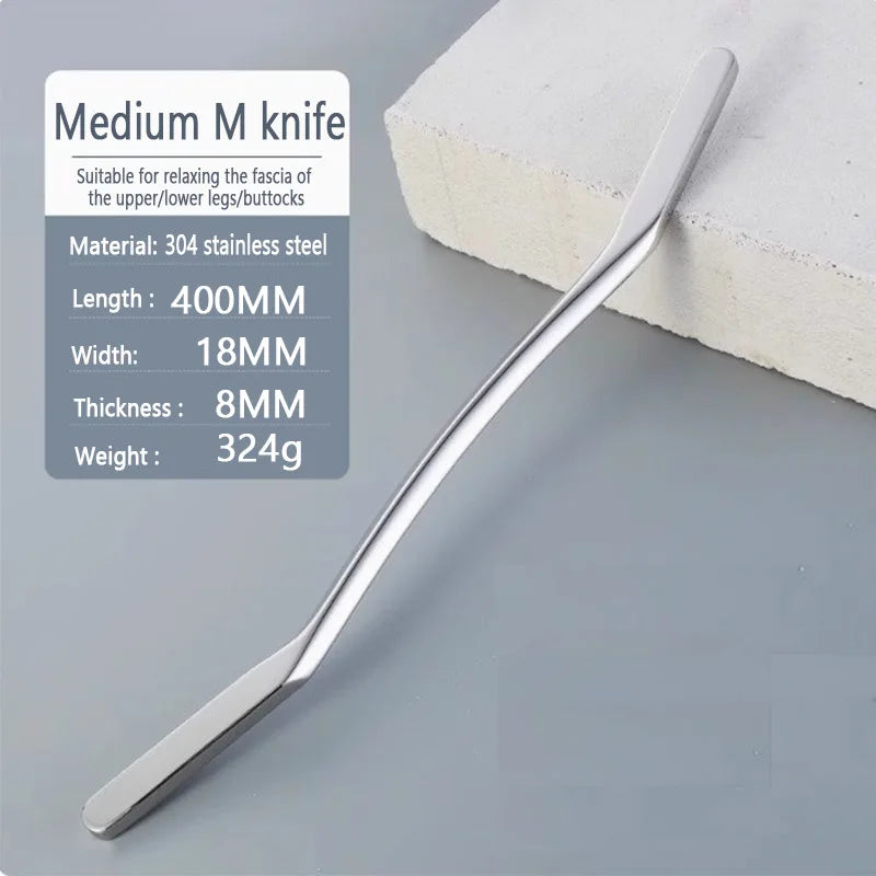 Gua Sha Scraping Massage For Large Muscles Soft Tissue Stainless Steel Tool Deep Tissue Release Therapye Myofascial Massagers