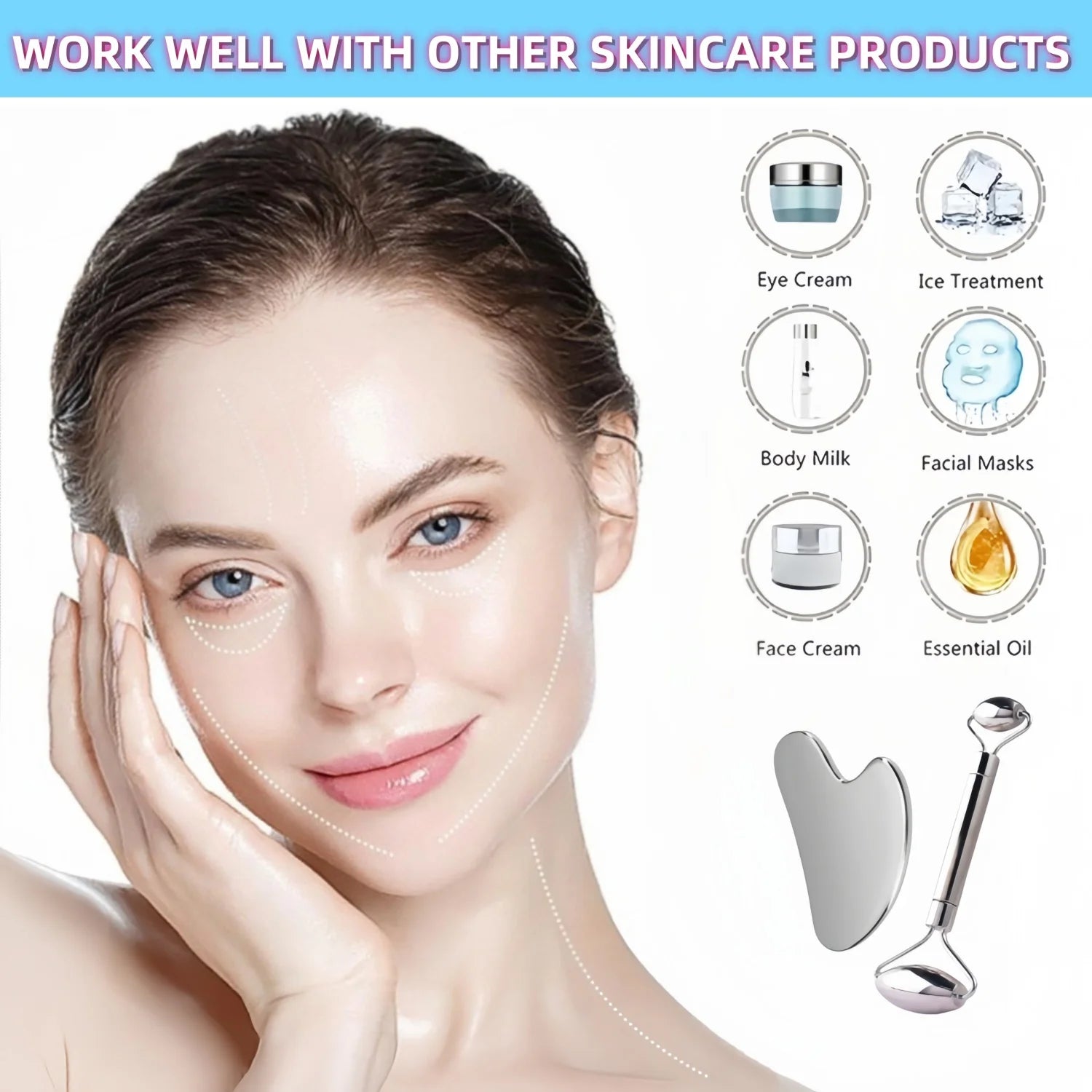Facial &amp; Body Gua Sha Scraping Massage Roller