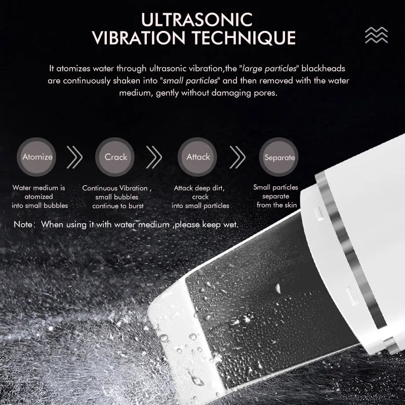 Ultrasonic Skin Scrubber Cleansing Device